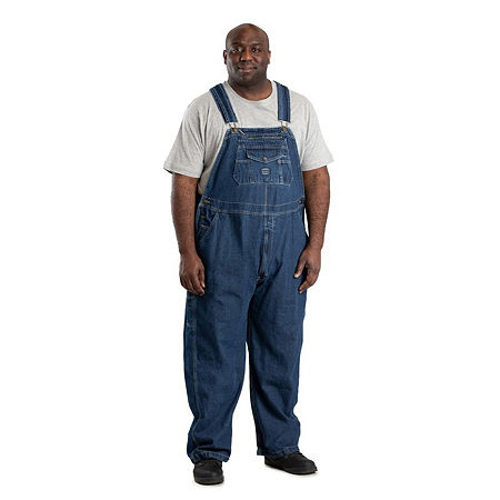Berne Heritage Unlined Denim Bib Mens Big and Tall Workwear Overall, 48 32, Blue