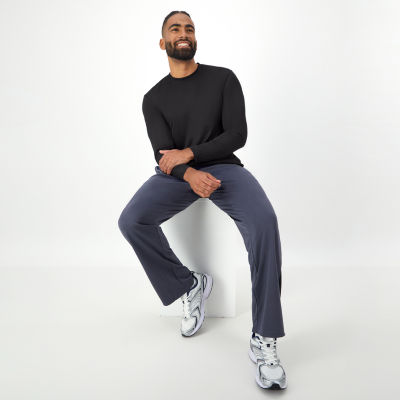 Hanes Cool Dri Mens Crew Neck Long Sleeve T-Shirt