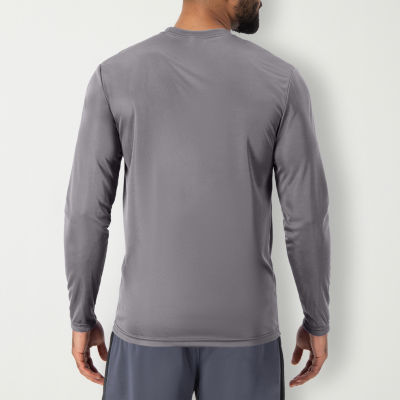 Hanes Cool Dri Mens Crew Neck Long Sleeve Active T-Shirt