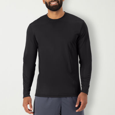 Hanes Cool Dri Mens Crew Neck Long Sleeve T-Shirt