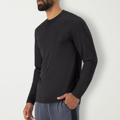 Hanes Cool Dri Mens Crew Neck Long Sleeve T-Shirt