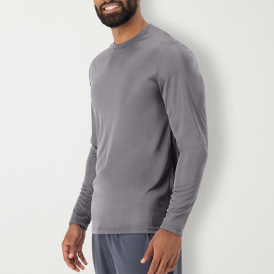 Hanes Cool Dri Mens Crew Neck Long Sleeve Active T-Shirt