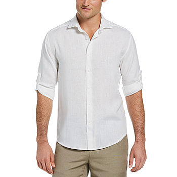 Cubavera Travelselect Linen-Blend Mens Regular Fit Long Sleeve