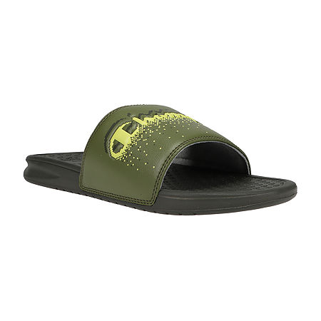 Champion Mens Flurry Slide Sandals, 12 Medium, Green