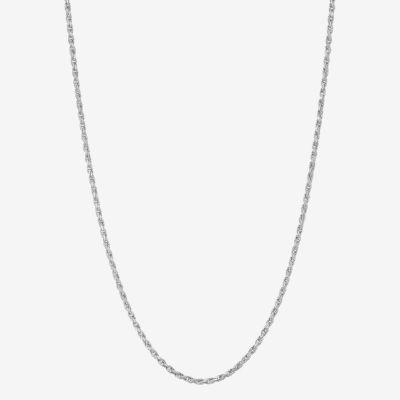 Sterling Silver or Gold Over Silver 18 - 24  Inch Solid Rope Chain Necklace