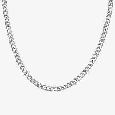 Sterling Silver 18 Inch Hollow Cuban Chain Necklace