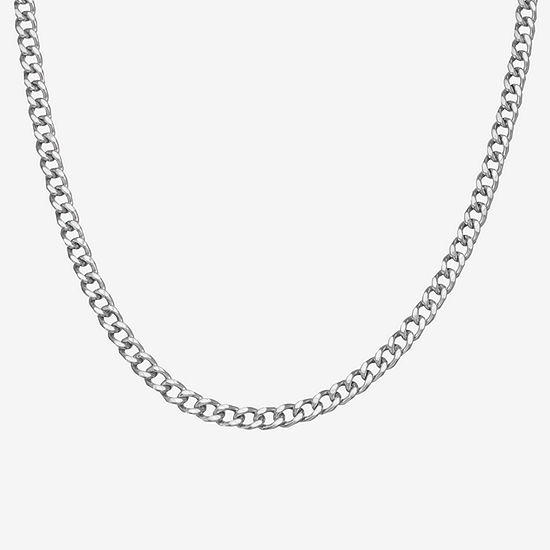 Sterling Silver 24 Inch Hollow Cuban Chain Necklace