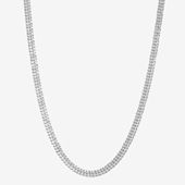 Solid Cuban Chain Necklace Sterling Silver 22