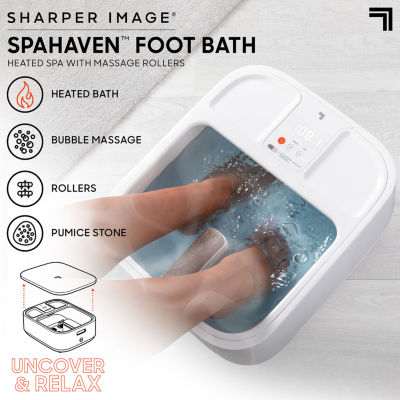 Sharper Image® Foot Bath, Heated Spa with Massage Rollers & LED Display