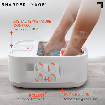 Sharper Image® Foot Bath, Heated Spa with Massage Rollers & LED Display