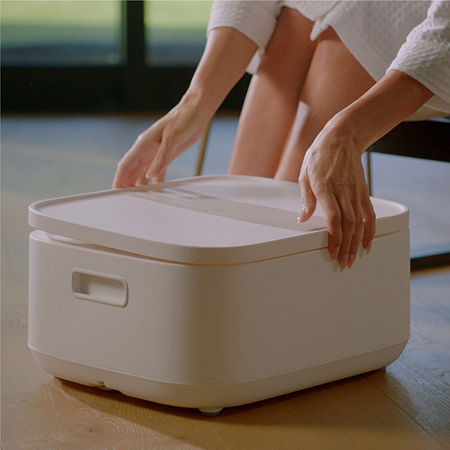 Sharper Image Foot Bath, Heated Spa With Massage Rollers & LED Display, One Size, White