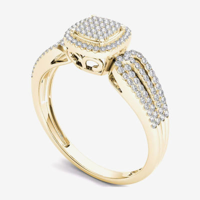 1/5 CT.T.W. Natural Round Diamond 10K Gold Engagement Ring