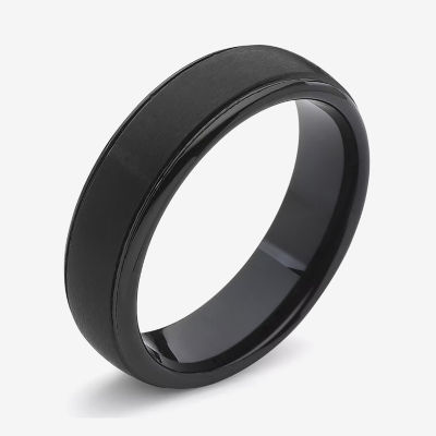 Personalized Mens 6mm Comfort Fit Tungsten Carbide Wedding Band