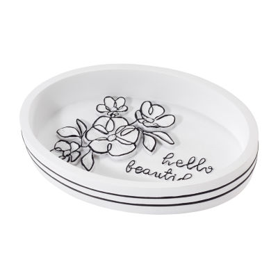 Avanti Lined With Grace Soap Dish, Color Black White JCPenney