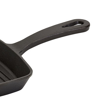 Smith and Clark Cast Iron 8 Square Grill Pan - Black