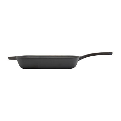 Smith & Clark Cast Iron 11" Frying Pan with Assist Handle, Color Black