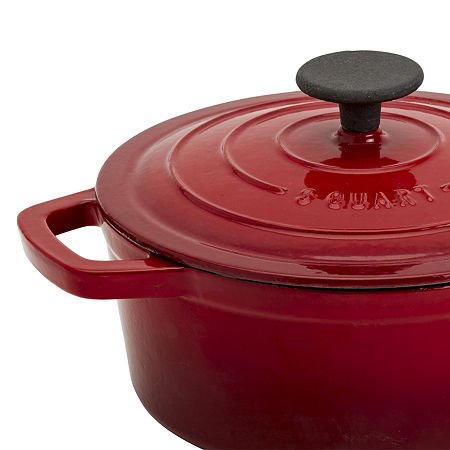 Smith & Clark Cast Iron 3-qt. Dutch Oven, One Size, Red