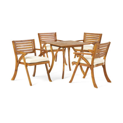 Hermosa 5pc. Patio Dining Set, Color Teak Cream JCPenney