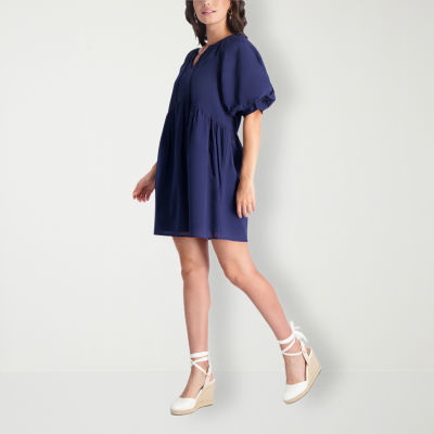 Stella Parker Short Sleeve Babydoll Dress