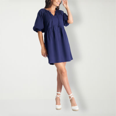 Stella Parker Short Sleeve Babydoll Dress