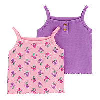 Carter's Baby Girls 2-pc. Square Neck Tank Top, 3 Months, Pink