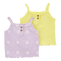 Carter's Baby Girls 2-pc. Square Neck Tank Top, 3 Months, Yellow