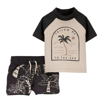 Carter's Baby Boys Rash Guard Set, Color Black JCPenney