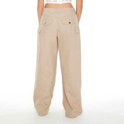 Forever 21 Cargo Wide Leg Twill Pant Womens Low Rise Pant-Juniors