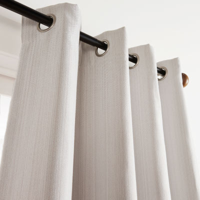Martha Stewart Reed Grommet Top Blackout Single Curtain Panel