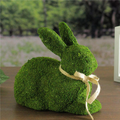 Northlight 11in Green Moss Sitting Bunny Rabbit Figurine