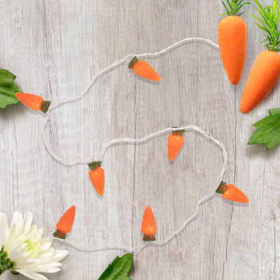 Northlight 7.25ft Orange Carrot White Wire String Lights