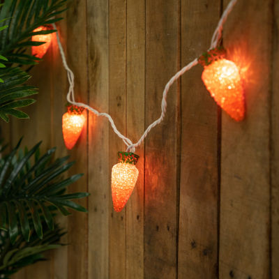 Northlight 7.25ft Orange Carrot White Wire String Lights