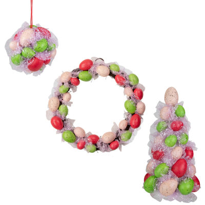 Northlight Speckled Egg Tree Ball And 3-pc. Wreath