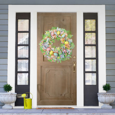 Northlight 22in Pastel Egg And Ribbons Unlit Wreath