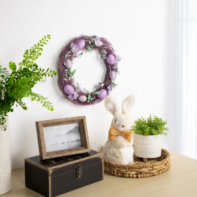 Northlight 12in Lavender Speckled Egg Twig Wreath