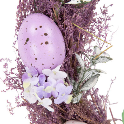 Northlight 12in Lavender Speckled Egg Twig Wreath