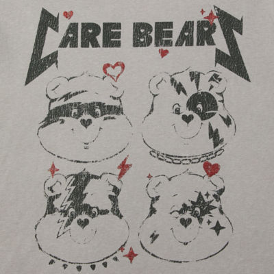 Juniors Rock On Oversized Tee Womens Crew Neck Short Sleeve Care Bears Graphic T-Shirt