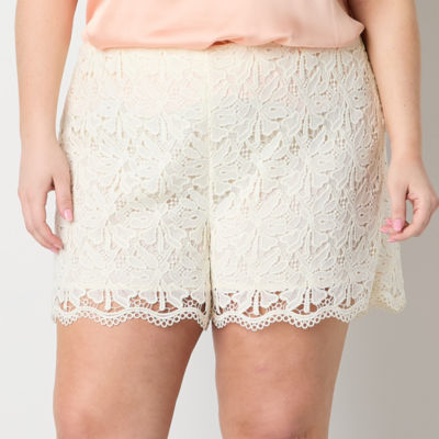 Worthington Plus Womens Lace Short