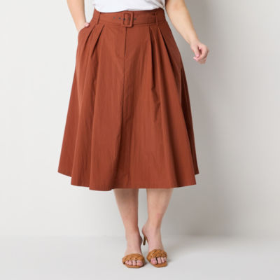 Worthington Womens Mid Rise Maxi Skirt - Plus