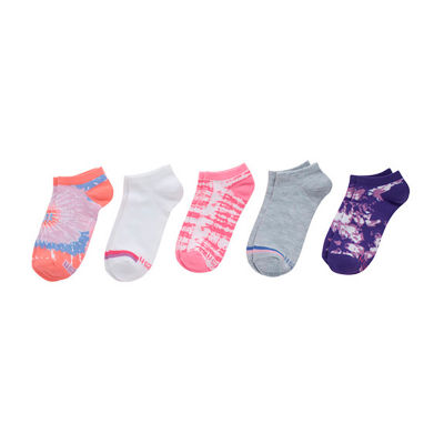 Hanes Big Kid Girls Multi-Pack 10 Pair Low Cut Socks