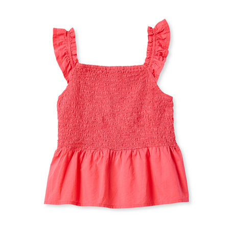 Thereabouts Little & Big Girls Square Neck Tank Top, 2x-large (20.5) Plus, Pink