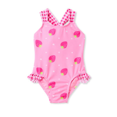 Okie Dokie Girls Dots One Piece Swimsuit