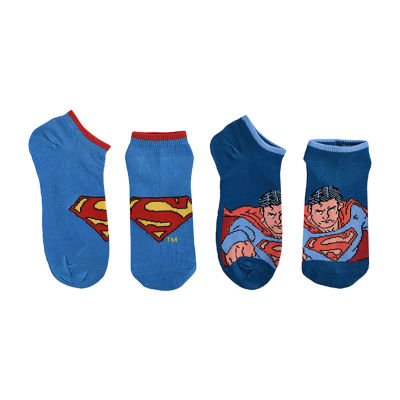 Little & Big Boys 6 Pair Justice League Multi-Pack No Show Socks
