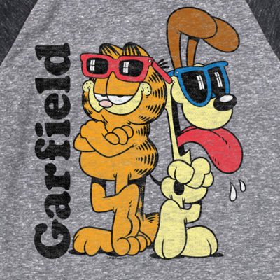 Little & Big Boys Crew Neck Elbow Sleeve Garfield Graphic T-Shirt