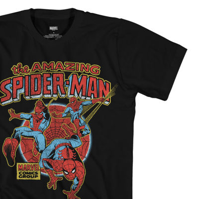 Mens Short Sleeve Spiderman Graphic T-Shirt