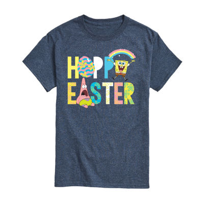Mens Short Sleeve Easter Spongebob Graphic T-Shirt