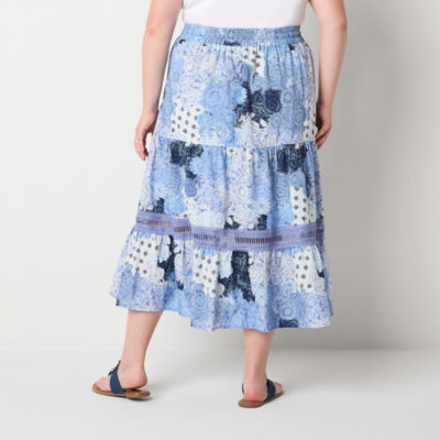 Frye and Co. Womens Long A-Line Skirt-Plus