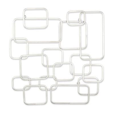 Cheungs Silver Abstract Square Metal Wall Art