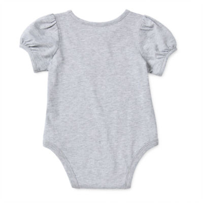 Okie Dokie Baby Girls Round Neck Short Sleeve Bodysuit