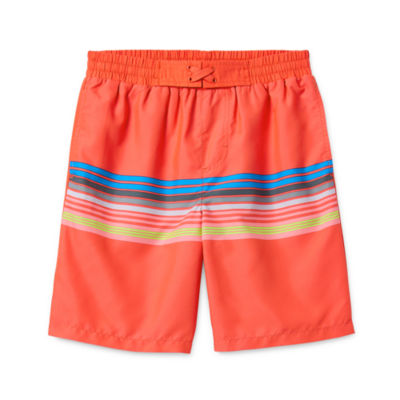 Thereabouts Little & Big Boys At The Knee Boxer Brief Lined Striped Board Shorts